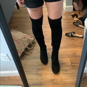 Black knee high boots